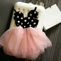 Jual Baju Bayi Dress Tutu Dots Minnie Pink Murah