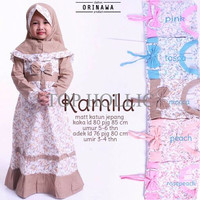 Gamis Kamila Kids Dress Ori Nawa Longdress Maxi Anak Katun Jepang