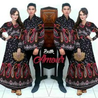 Baju Fashion Cowok Cewek Hijab Couple Batik Amour Kemeja Gamis