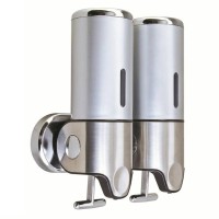 Jual tempat sabun cair double / shampoo & soap dispenser stainless steel Murah