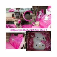 Sarung Jok Mobil 18 in 1 Hello Kitty Pink Daihatsu Ayla 2017