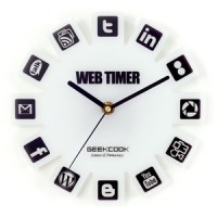 Jual Jam Dinding Besar Logo Sosial Media Sosmed Icon / Web 2.0 Timer Wall Murah