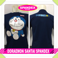 kaos doraemon santai spandex navy anime manga komik baju distro