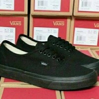 Vans Authentic Full Black Grade Original Sepatu Pria Sepatu Cowok