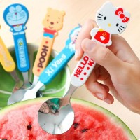 Jual PD017 SENDOK ANAK KARAKTER KARTUN SPOON HK DORAEMON SPONGEBOB Murah