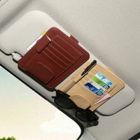 Jual Car SunVisor Card Organizer. Tempat Kartu Di Visor Mobil 4 Slot.HMB038 Murah