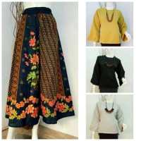 Jual Stelan (Blouse + Kulot) Etnik Motif Mix Batik Murah Ukuran JUMBO Murah