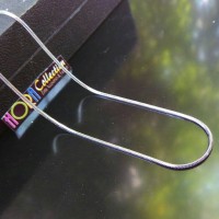 Jual Kalung Titanium Pria Wanita Titanium 316l Tipis Kotak Silver New Murah