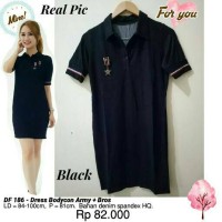 Jual DRESS BODYCON ARMY + BROS, BAJU CEWEK GAUN WANITA DENIM SPANDEX Murah