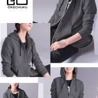 Okechuku Bella Hoodie Pocket Jacket Wanita / Jaket Topi Olahraga