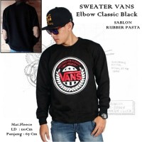 Jaket SW Vans Elbow Classic Black Sweater Pria Wanita Grosir Murah