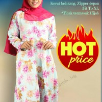 Jual Dress Gamis Busui Balotelli Premium Motif Bunga (Biru) Murah