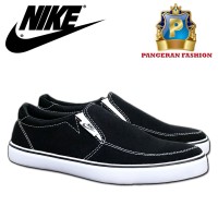 Jual sepatu casual pria nike slip on hitam Murah