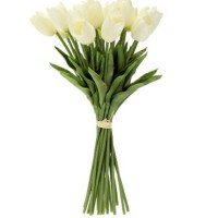Jual Bunga Tulip Artificial Latex Import White Murah