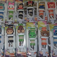 Jual Tongsis Mini Karakter Kartun / Tongsis Lipat / Tongsis + Kabel Capture Murah