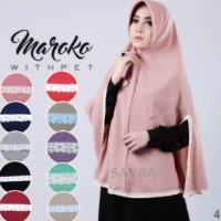 Jual Khimar / Bergo / Hijab / Jilbab Syari Maroko Withpet Murah