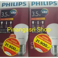 Jual Lampu Bohlam LED Philips warm white/kuning 3.5 watt 3watt 3w 3 w Bulb Murah