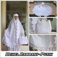 MUKENA DEWASA TAS BEHEL RABBANI PUTIH SENADA