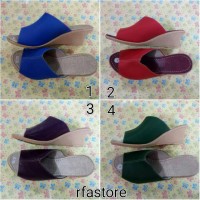 Jual SANDAL WANITA SENDAL WEDGES KULIT SAPI ASLI FLAT 5CM Murah