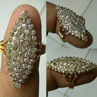 Cincin Berlian Eropa Markis/oval