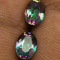 Jual Mystic quartz natural multi color stone bonus permata#bukan safir,ruby Murah
