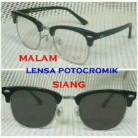 FRAME KACAMATA RAYBAND + LENSA PHOTOCROMIC GREY ( LENSA BERUBAH WARNA)