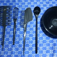 Alat / Sikat / Kuas / Sisir Set + Mangkok Untuk Cat Rambut