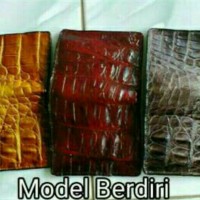 Dompet kulit buaya asli Merauke model berdiri