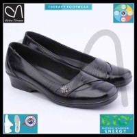 Jual sepatu pantofel wanita formal kulit resmi low heels kantor kerja cewek Murah