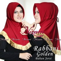 BERGO RABBANI GOLD / JILBAB NIZAM SCRAF / HIJAB SERUT TASSEL /KERUDUNG