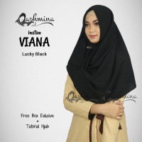 Jilbab Pashmina Instan Langsung Pakai Terbaru Viana Lucky Black