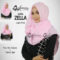 Jilbab Pashmina Instan Langsung Pakai Terbaru Zella Light Pink