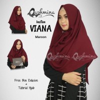 Jilbab Pashmina Instan Langsung Pakai Terbaru - Viana Maroon