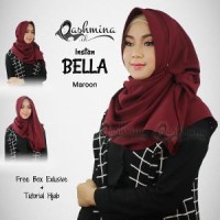 Jilbab Pashmina Instan Langsung Pakai Terbaru Bella Maroon