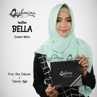 Jilbab Pashmina Instan Langsung Pakai Terbaru Bella Green Mint