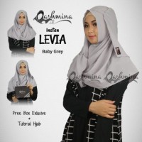 Jilbab Pashmina langsung pakai terbaru - Levia Grey