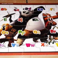 Jual Puzzle Kayu Edukasi Alfabet - Kungfu Panda Murah