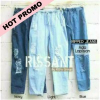 Jual BAGGY RIPPED DARK&LIGHT | CELANA WANITA | JEANS | CELANA PANJANG Murah