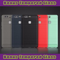 Jual Softcase Huawei P9 Viseaon Carbon Fiber TPU Rubber Soft Case Murah
