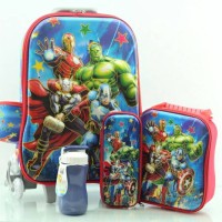 Jual Tas Troli Anak 4 In 1 6D Avengers 6 Roda Murah