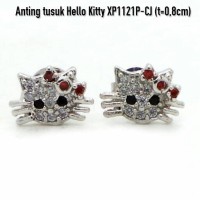 Jual Perhiasan Imitasi Murah Aksesoris Anting Hello Kitty Lapis Emas XP1121 Murah