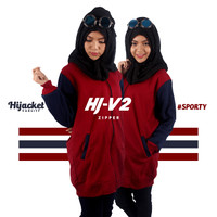 Jaket Kulit Jeans Parka Parasut Levis Korea Wanita -Varsity 2 Zipper