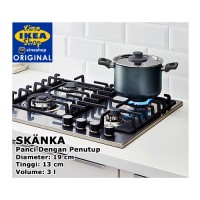 IKEA SKANKA Panci Dengan Penutup Diameter 19 Cm 3Liter