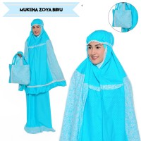 MUKENA KATUN ZOYA BIRU