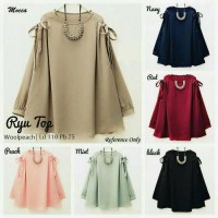 RYU TOP BAJU ATASAN JUMBO IBU HAMIL BUSANA HIJAB MUSLIM WANITA BIGSIZE