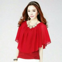 LESTARI BLOUSE BLUS CHIFFON BAJU ATASAN PAKAIAN BUSANA WANITA BIG SIZE