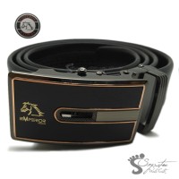 Ikat Pinggang-Gesper Pria Kulit Asli Original Hitam rel System Branded