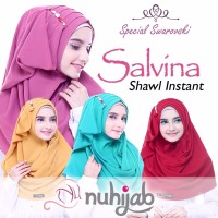 Jual Shawl Instan Salvina by Nuhijab / Pashmina Instan / Hijab / Kerudung Murah