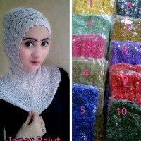 Jual Jilbab syari / Hijab terbaru Inner Rajut Glitter Antem Murah