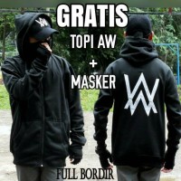 JAKET HOODIE ALAN WALKER PREMIUM ++BONUS : TOPI & MASKER